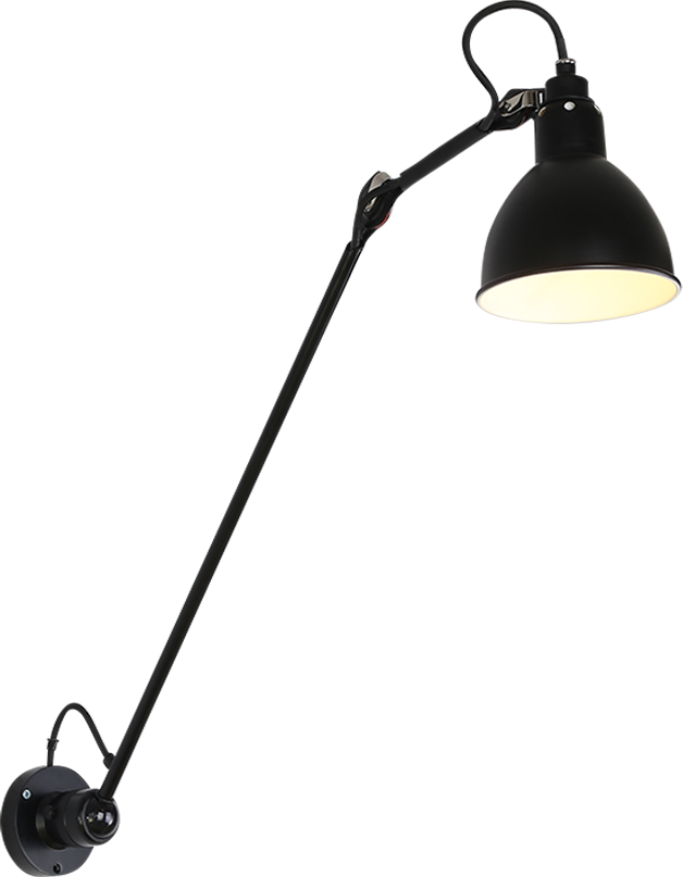 Lampe Gras 304 L 60 stil vegglampe Black