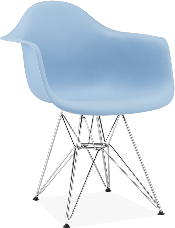 Chaise en plastique de style dar Light Blue
