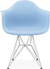 Chaise en plastique de style dar Light Blue