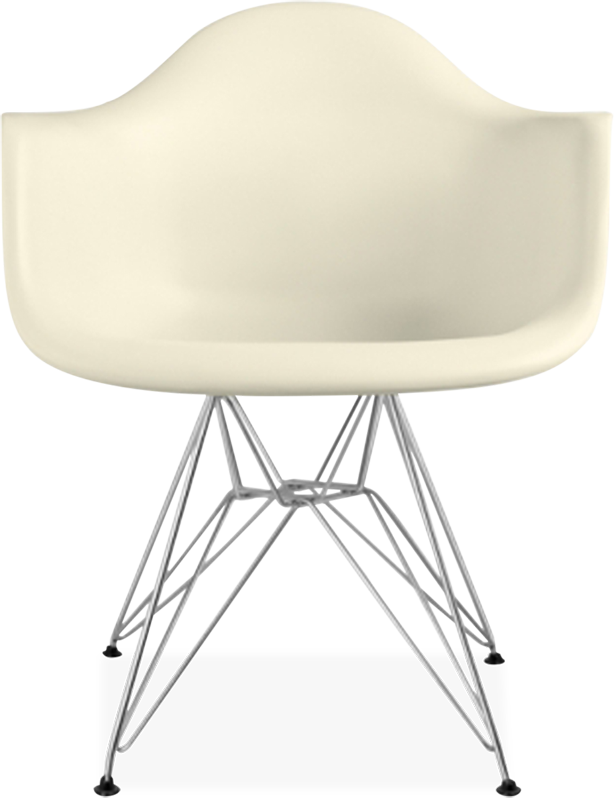 Chaise en plastique de style dar Cream