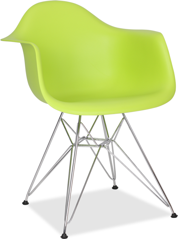 Chaise en plastique de style dar Green