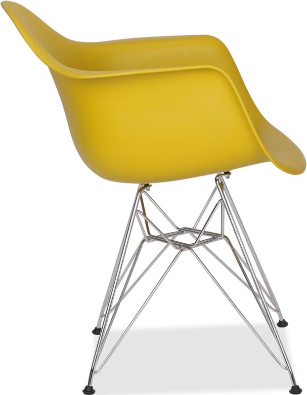 Dar -stijl plastic stoel Mustard