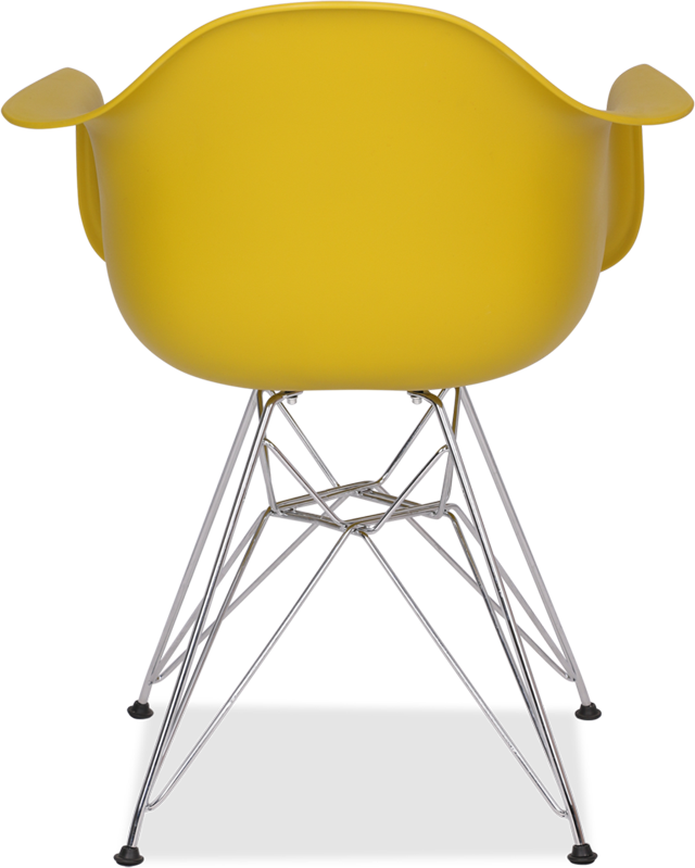 Chaise en plastique de style dar Mustard