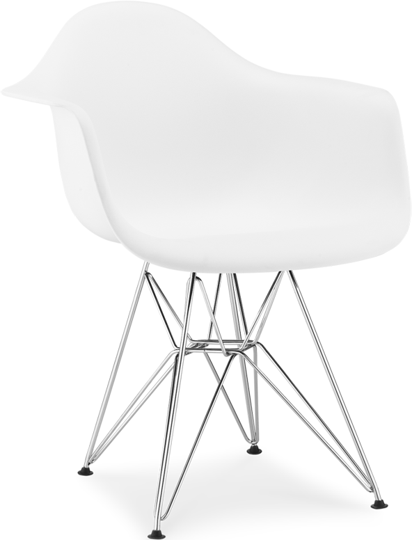 Chaise en plastique de style dar White