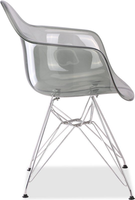Dar stil gjennomsiktig stol Grey Transparent