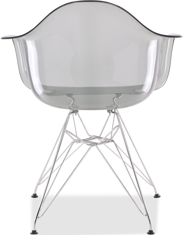 Dar stil gjennomsiktig stol Grey Transparent