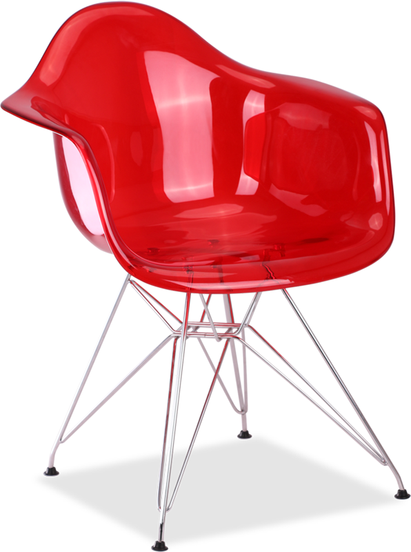 Dar stil transparent stol Red