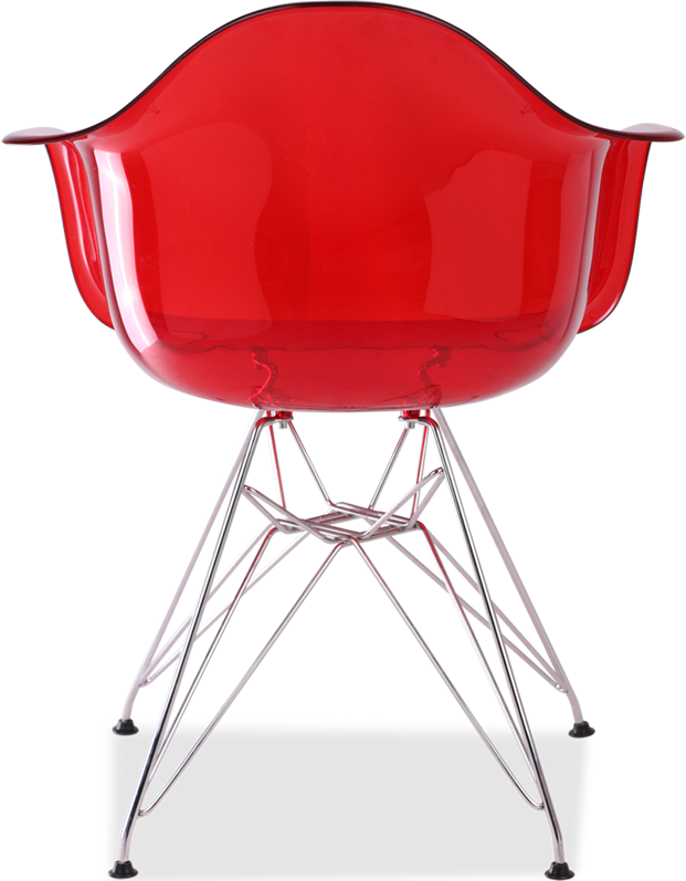 Dar -stijl transparante stoel Red