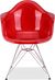 Dar -stijl transparante stoel Red