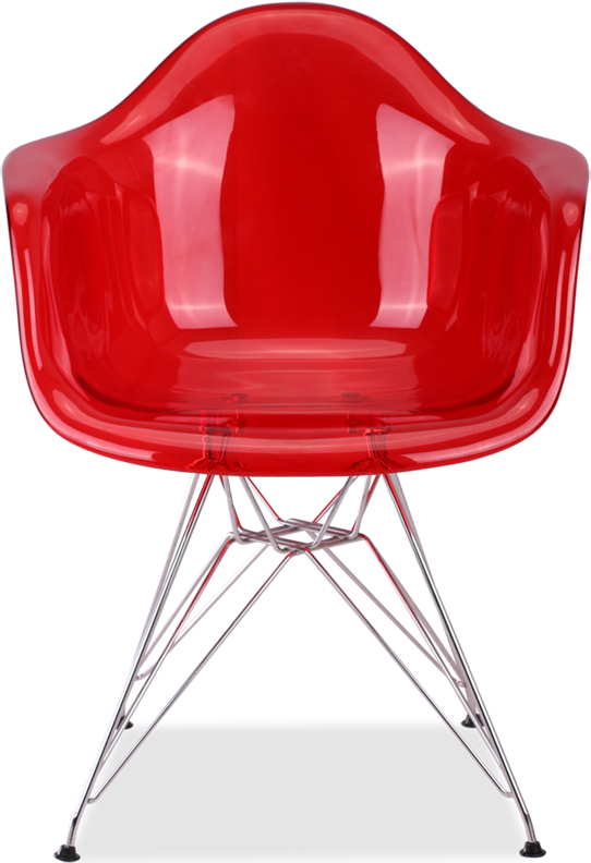 Dar stil transparent stol Red