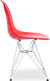 Transparenter Stuhl im DSR -Stil Red