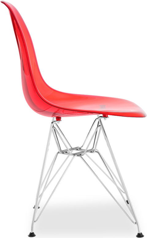 DSR Style Transparent Chair Red