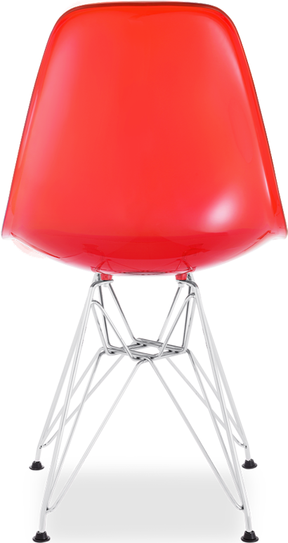 Transparenter Stuhl im DSR -Stil Red
