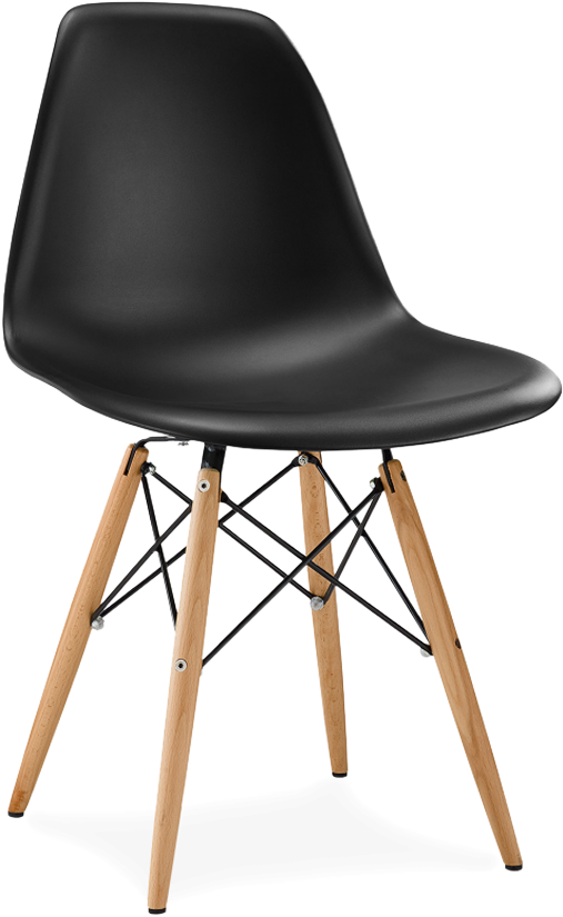 DSW Style Chair Light Wood / Black