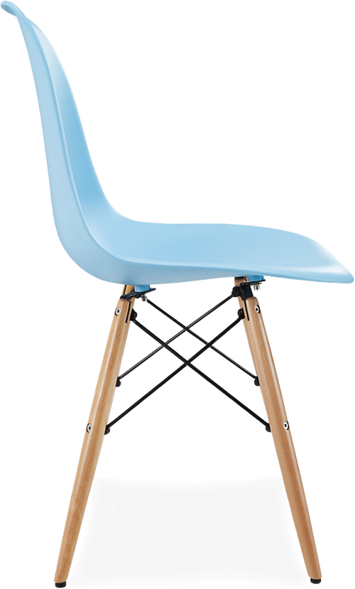 Chaise de style DSW Light Wood / Light Blue