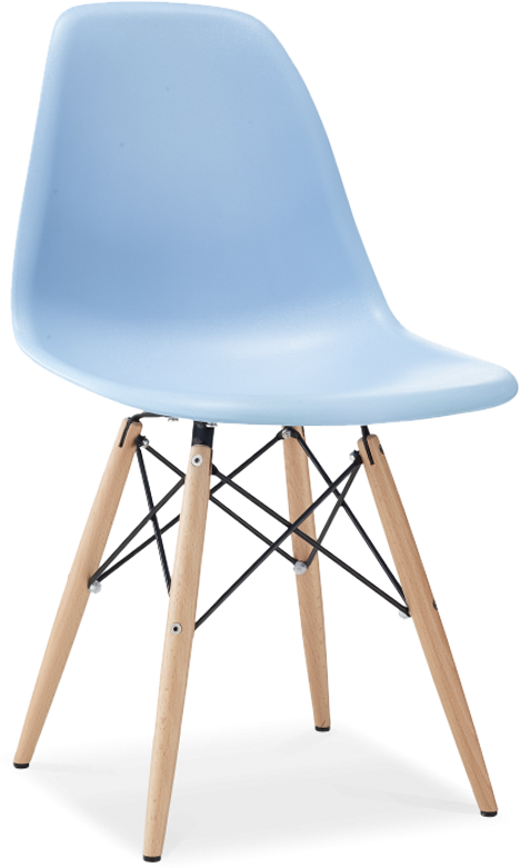 DSW Style Chair Light Wood / Light Blue