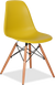 DSW Style Chair Light Wood / Mustard