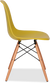 Chaise de style DSW Light Wood / Mustard
