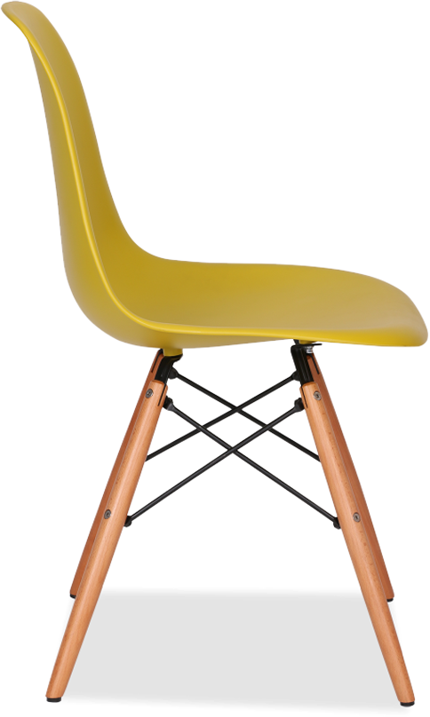 DSW Style Chair Light Wood / Mustard