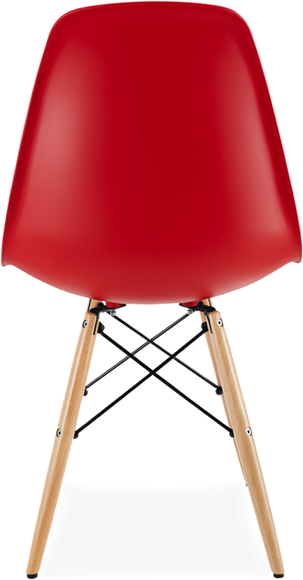 DSW Style Chair Light Wood / Red