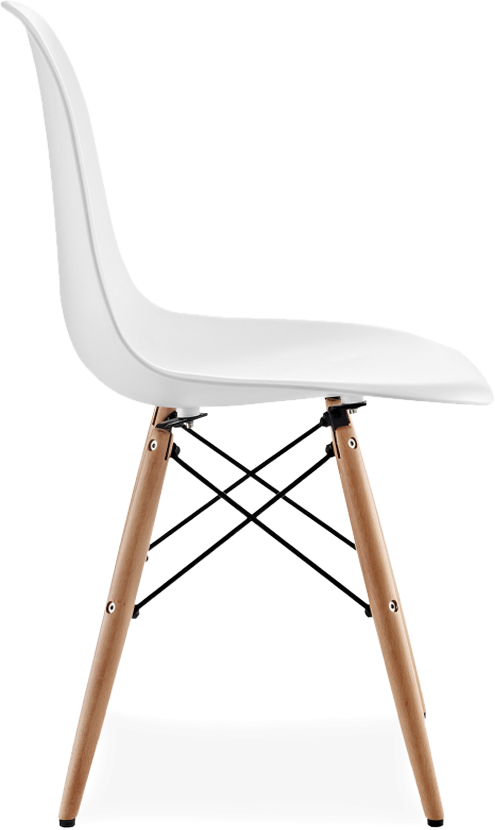 DSW Style Chair Light Wood / White