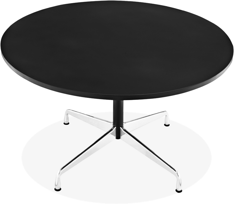 Eames Style Round Conference Table 105 CM / Black