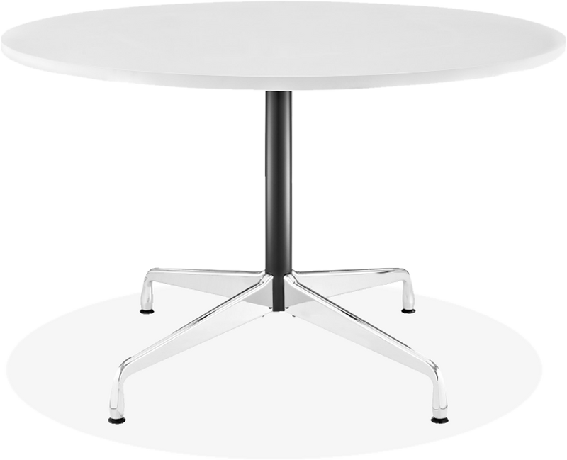 Eames Style Round Conference Table 120 CM / White