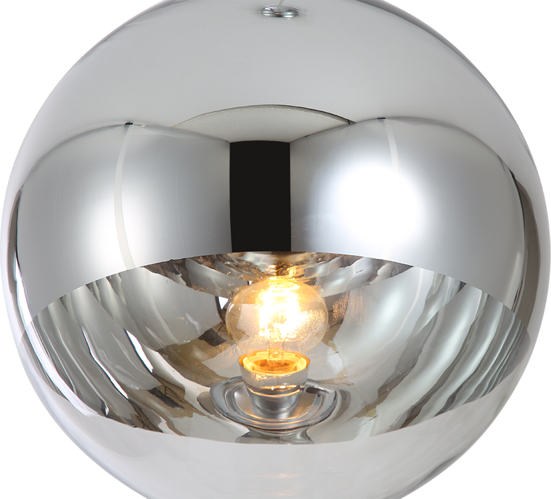 Lámpara de colgante de bola de espejo Chrome