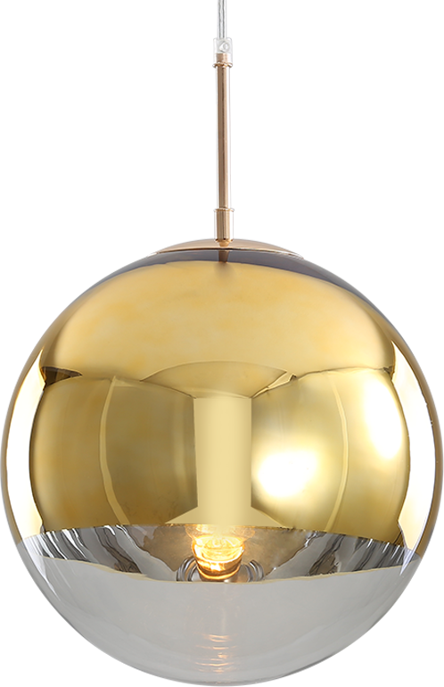 Lámpara de colgante de bola de espejo Gold