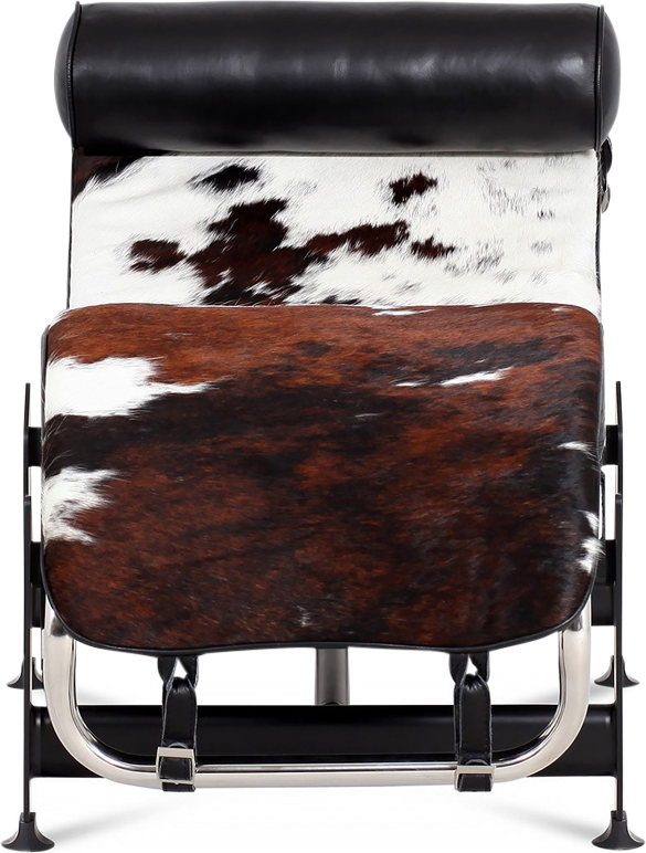 LC4 -stijl chaise longue Premium Leather / Brown + White + Black