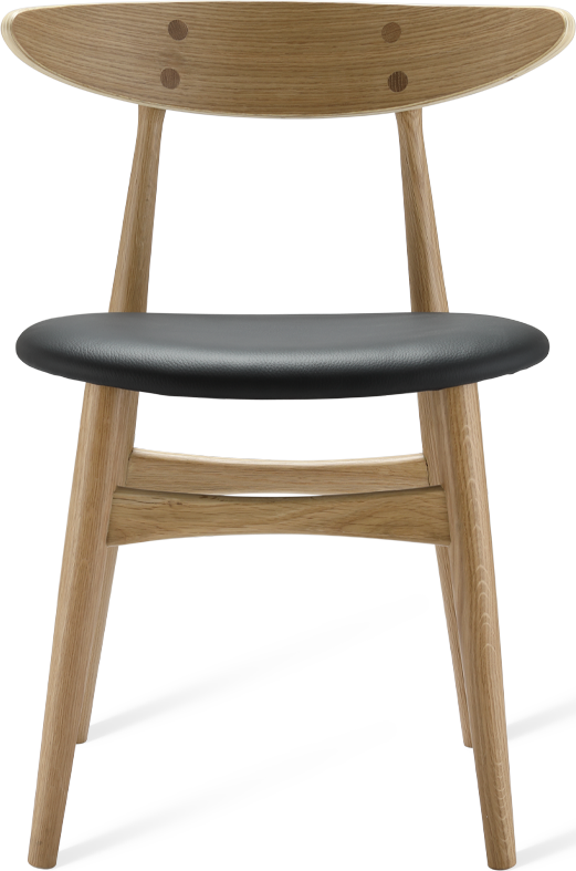 CH33 -stoel Solid Oak / Black