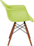 Chaise de salle à manger en plastique de style Daw Dark Wood / Green