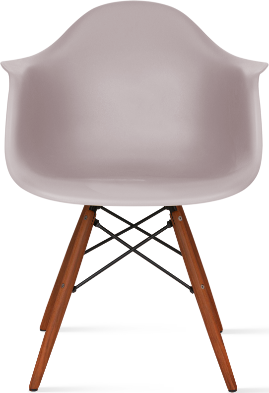 Chaise de salle à manger en plastique de style Daw Dark Wood / Mauve