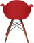 Chaise de salle à manger en plastique de style Daw Dark Wood / Red