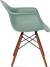 DAW Style Plastic Dining Chair Dark Wood / Teal