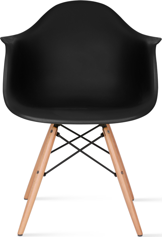 DAW Style Plastic Dining Chair Light Wood / Black