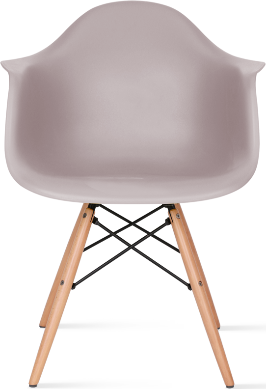 DAW Style Plastic Dining Chair Light Wood / Mauve