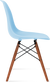 DSW Style Chair Dark Wood / Light Blue