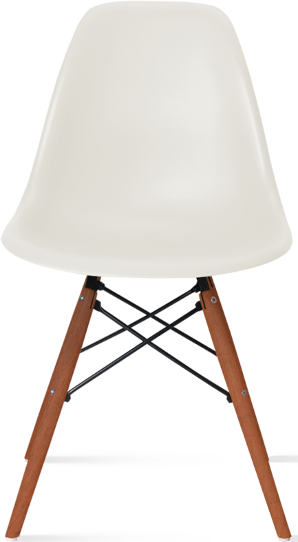 DSW Style Chair Dark Wood / Cream