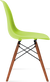 Chaise de style DSW Dark Wood / Green