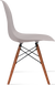 DSW Style Chair Dark Wood / Light Grey