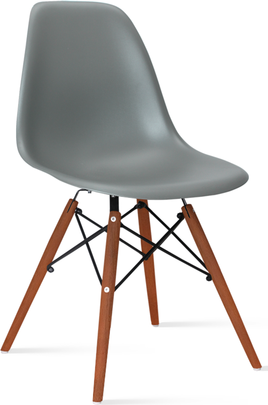 DSW Style Chair Dark Wood / Moss Grey