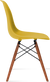 DSW Style Chair Dark Wood / Mustard