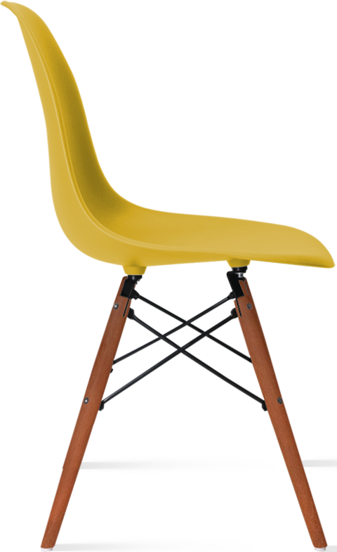 Chaise de style DSW Dark Wood / Mustard