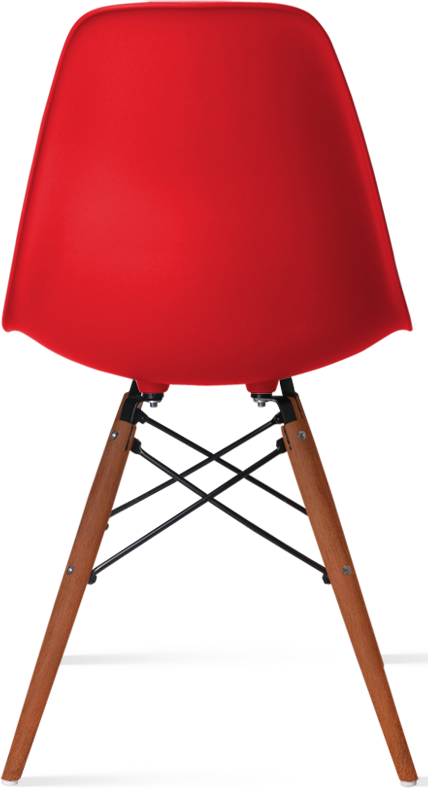 DSW Style Chair Dark Wood / Red