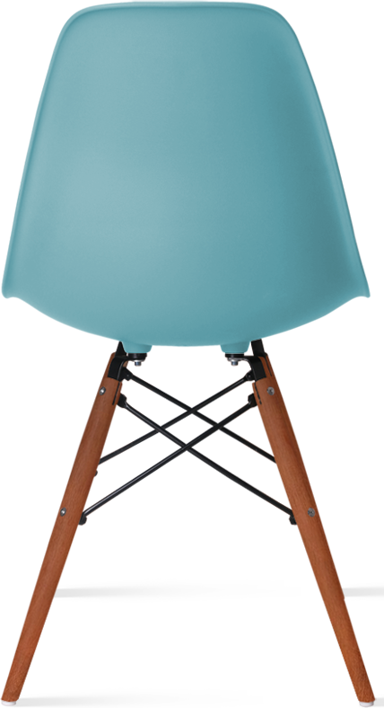 DSW Style Chair Dark Wood / Teal
