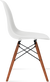 DSW Style Chair Dark Wood / White