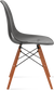 Chaise transparente de style DSW Dark Wood / Basalt