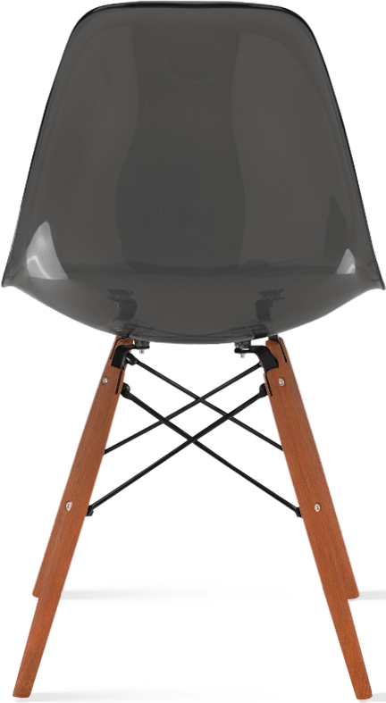 DSW -stijl transparante stoel Dark Wood / Basalt