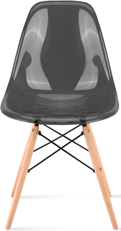 Chaise transparente de style DSW Light Wood / Basalt